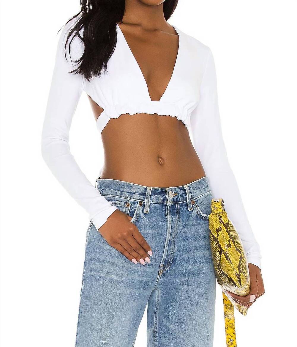 NEW SUPERDOWN maya deep v top in white